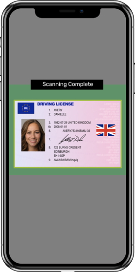 mobile device scanning UK license